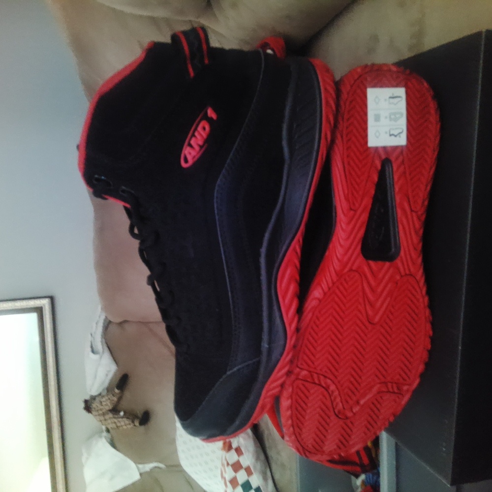And 1 Black and Red Sneakers for Everyday Comfort